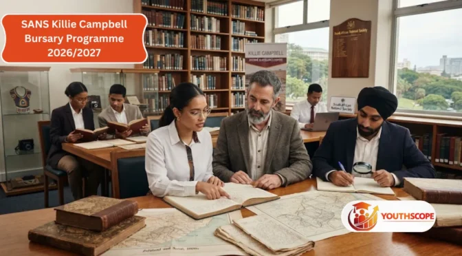 South African postgraduate History students applying for the SANS Killie Campbell Bursary 2026.