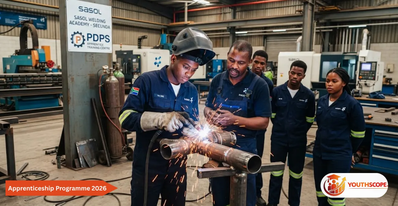 Young apprentices participating in the Sasol Welding Apprenticeship Programme 2026.
