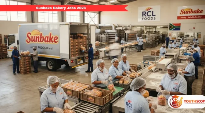 Sunbake bakery employees working in production and distribution at an RCL FOODS facility.