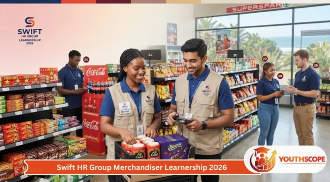 Swift HR Group Merchandiser Learnership 2026 for Grade 12 unemployed youth in KwaZulu-Natal.