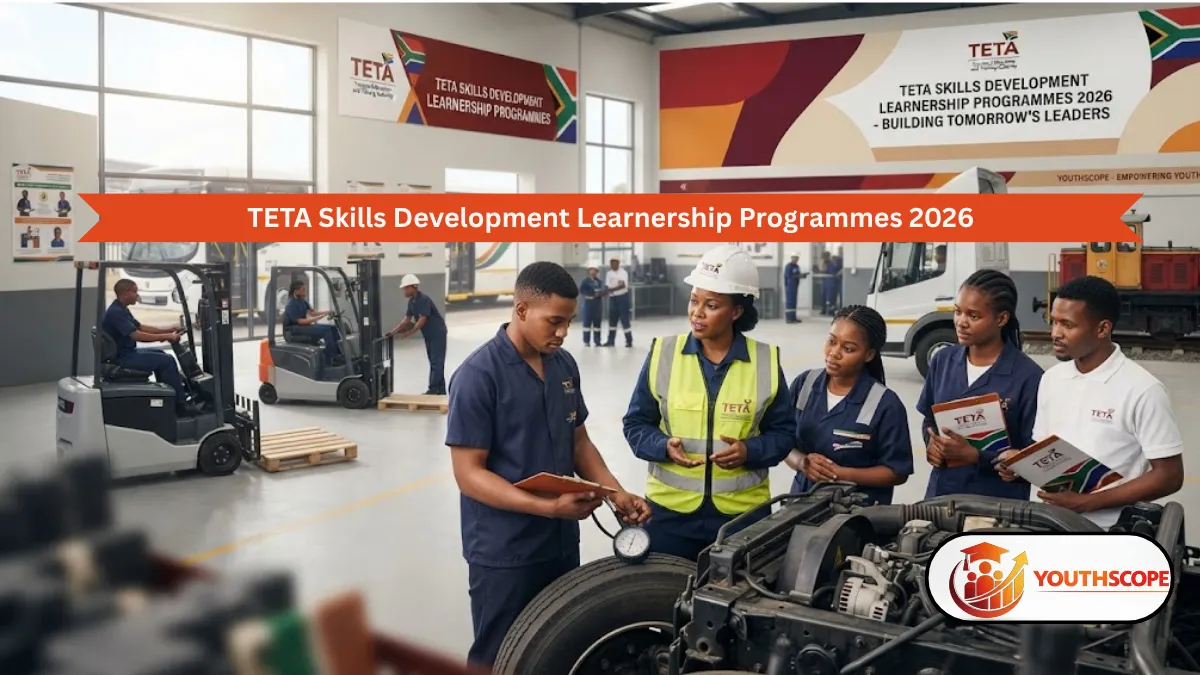 Young South African learners participating in transport and logistics training through TETA Skills Development Learnership Programmes.