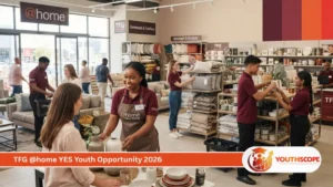 Young South Africans gaining retail work experience through the TFG @home YES Youth Opportunity 2026 at Willowbridge.