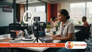 Young South African content creator applying for Touch Screen ZA Social Media Intern job in Sandton.