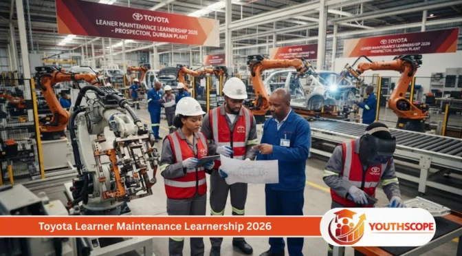 Toyota Learner Maintenance Learnership 2026 for unemployed South Africans with technical qualifications.