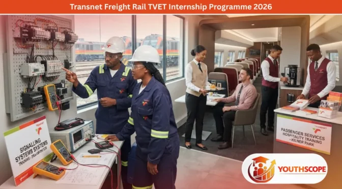 South African TVET graduates participating in the Transnet Freight Rail Internship Programme 2026.