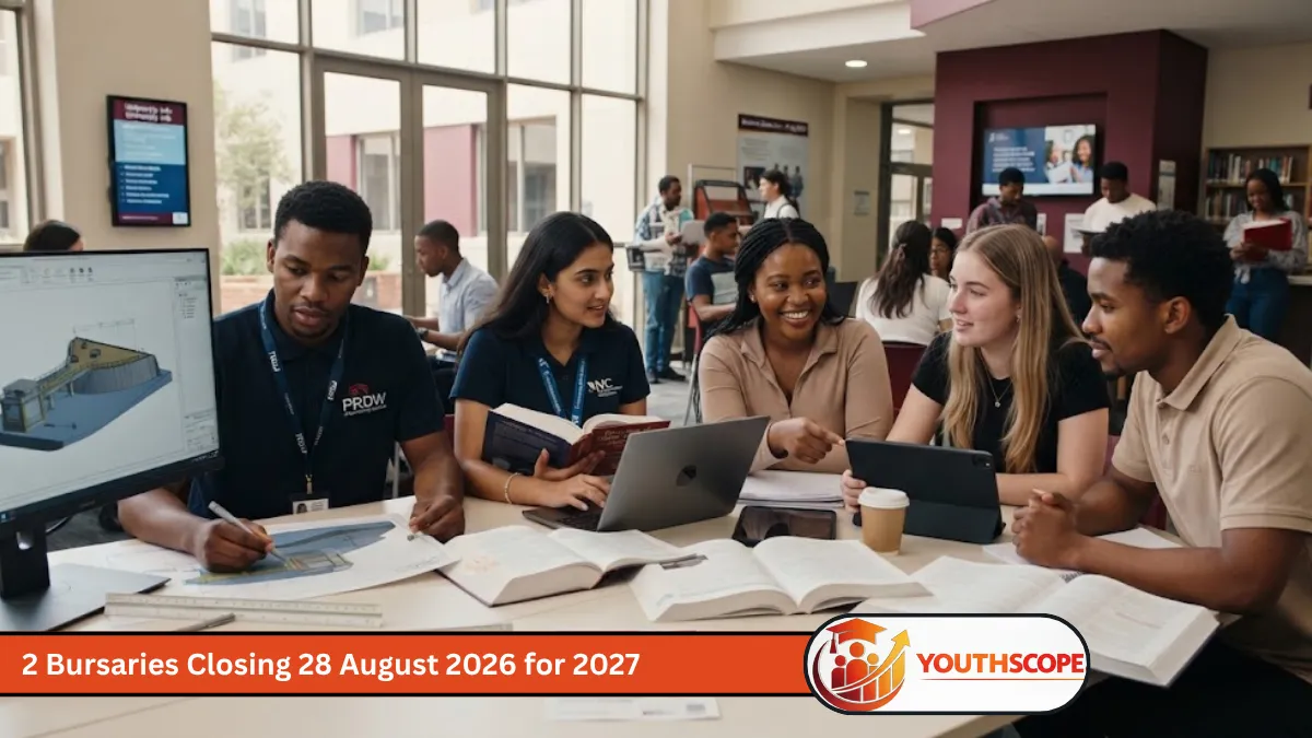 Two bursaries closing 28 August 2026 for South African students including PRDW Engineering and NC Compliance Solutions