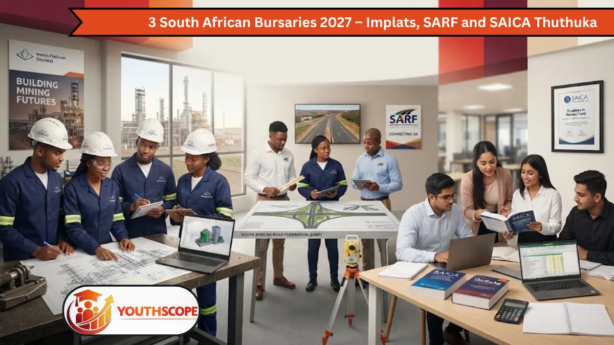 Three South African bursaries closing 31 August 2026 including Implats, SARF and SAICA Thuthuka