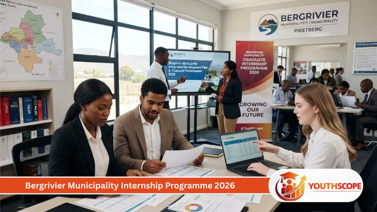 Young graduates participating in the Bergrivier Municipality Internship Programme 2026 in Piketberg.