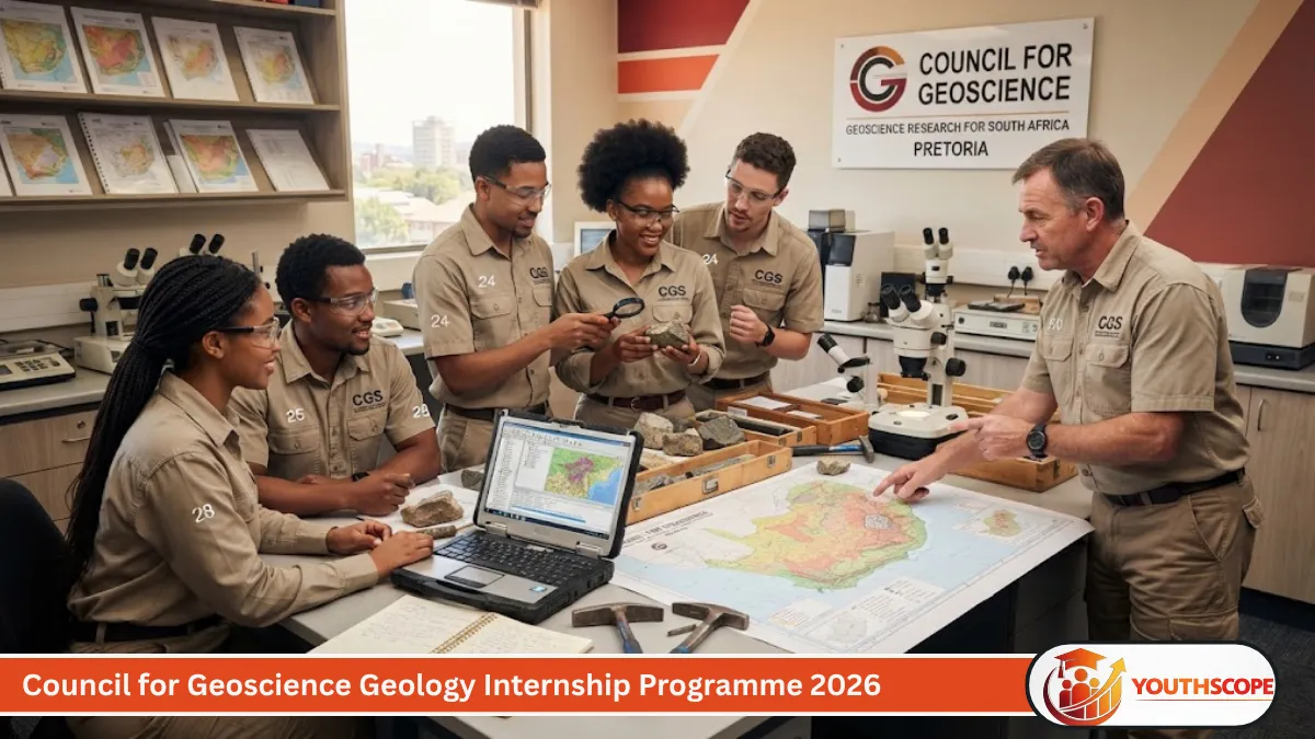 Council for Geoscience Geology interns conducting practical geoscience research and training in Pretoria