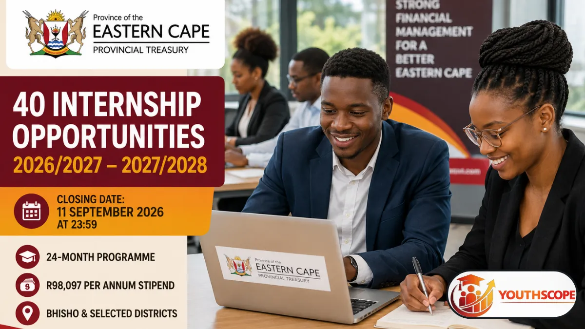 Eastern Cape Provincial Treasury graduates in a professional internship training environment in Bhisho