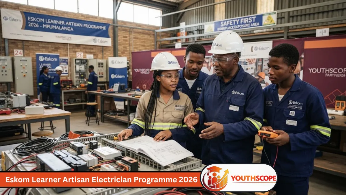 Eskom Learner Artisan Electrician trainees during electrical training in Mpumalanga