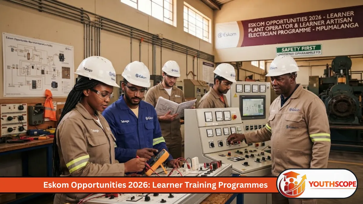 Eskom learner trainees gaining technical skills in a South African power station