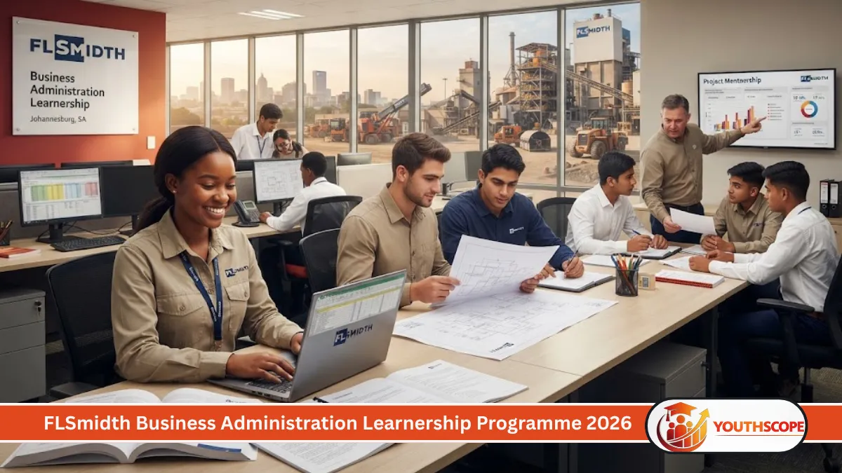 Young South African learners participating in the FLSmidth Business Administration Learnership Programme