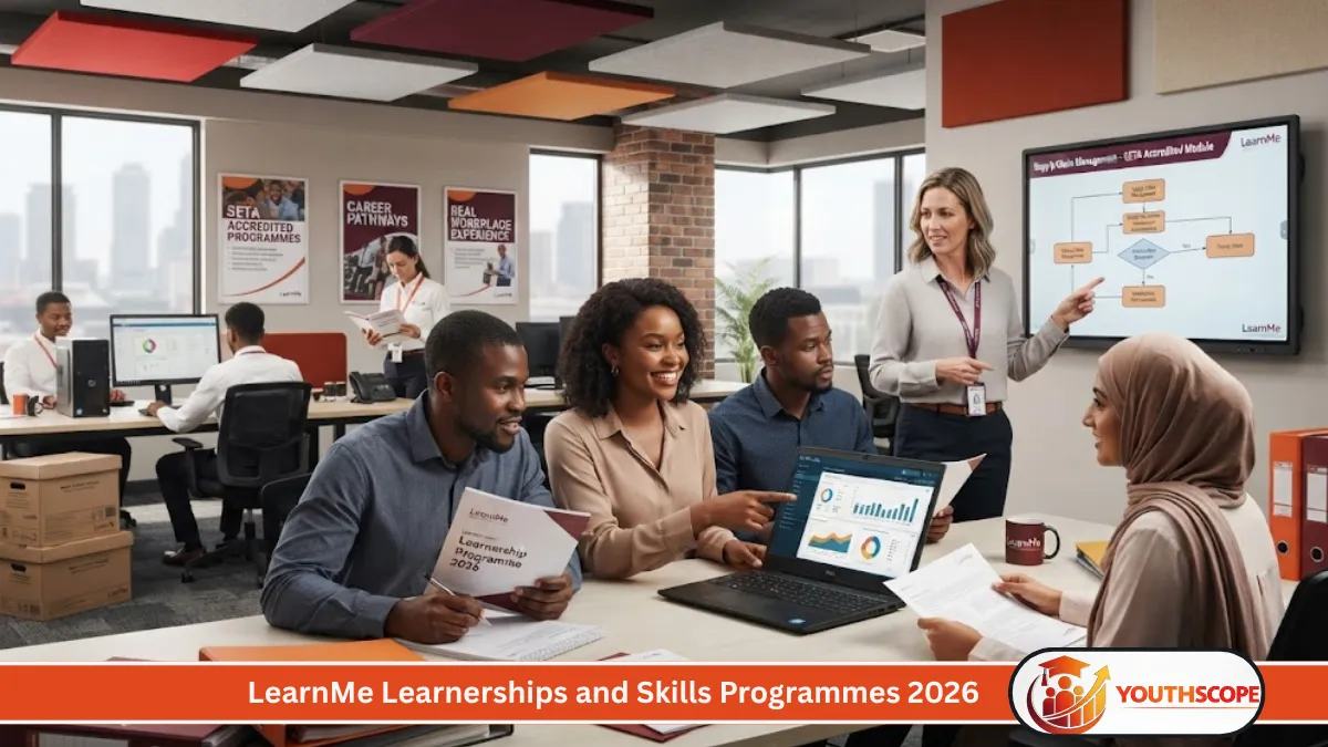 LearnMe learnerships 2026 with South African youth receiving workplace training