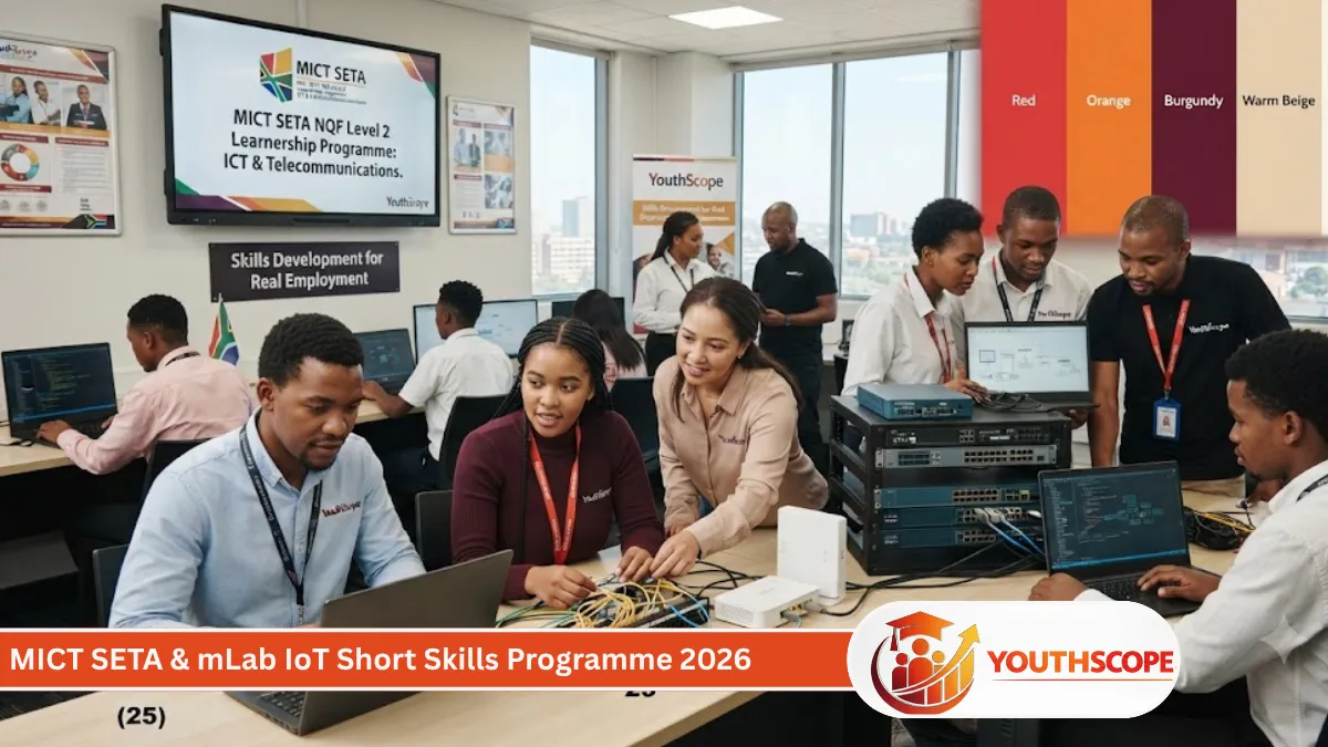 Young South Africans participating in a MICT SETA NQF Level 2 ICT learnership training programme.
