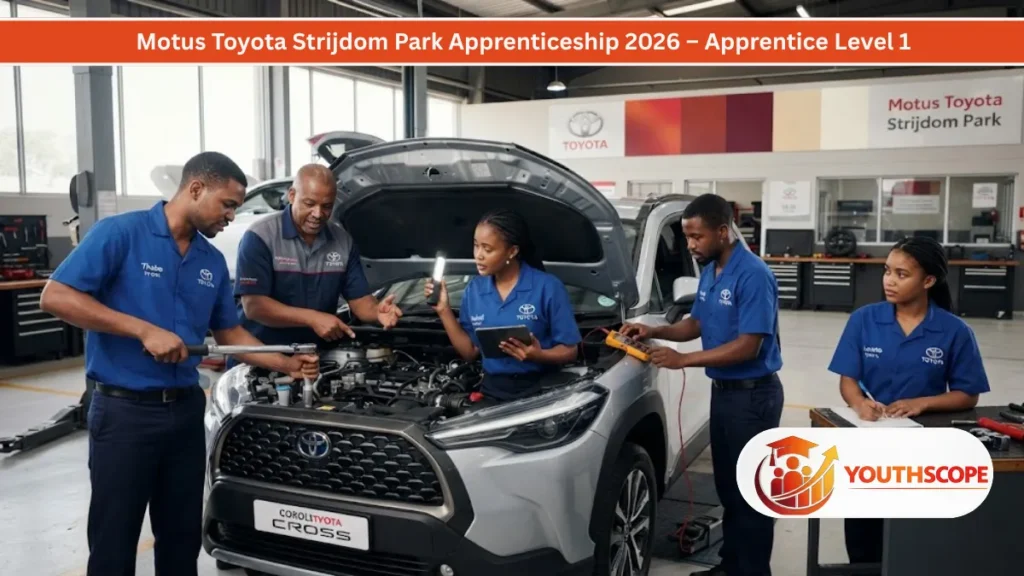 Motus Toyota Strijdom Park Apprentice Level 1 2026 automotive apprenticeship in Randburg