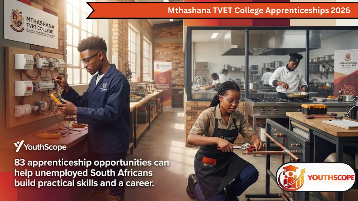 Mthashana TVET College Apprenticeships 2026 for unemployed South Africans