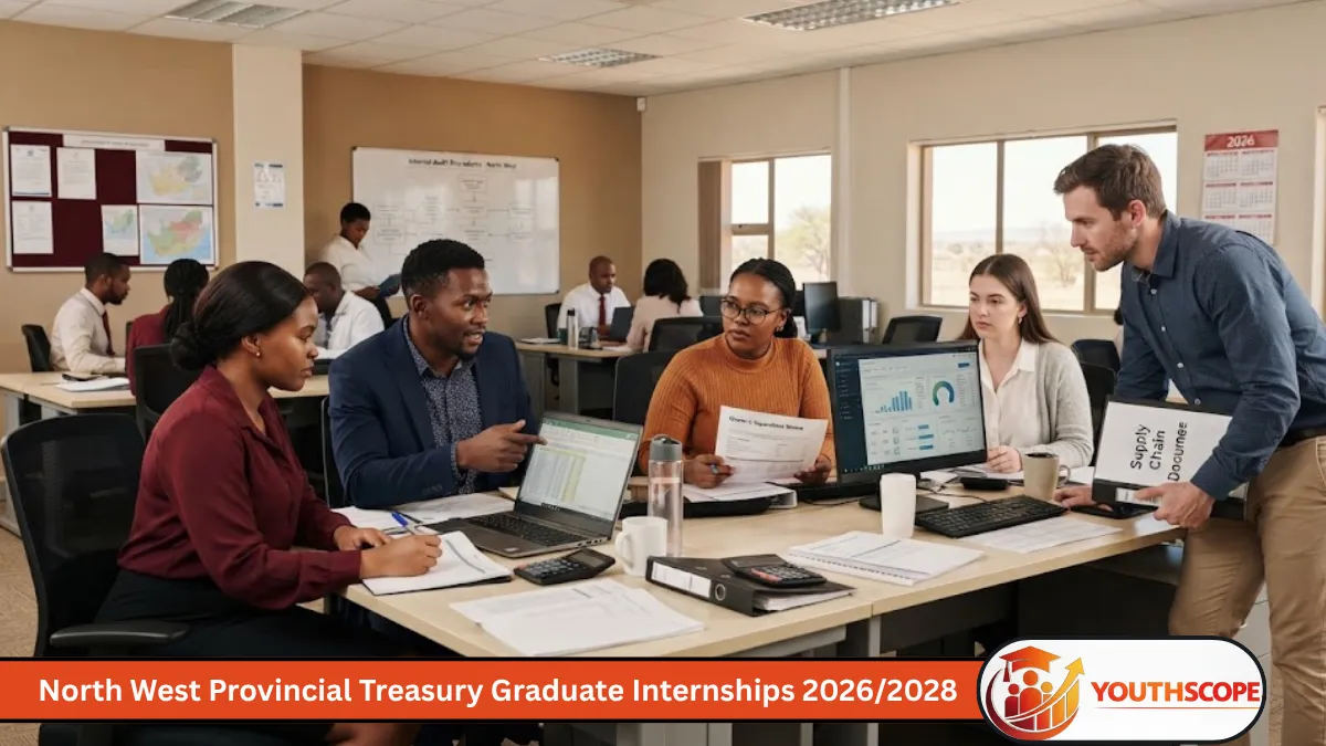 North West Treasury graduate interns working in a South African government finance office