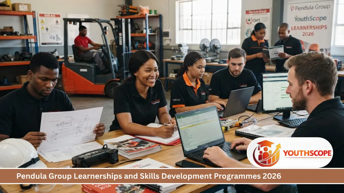 Young South African learners participating in Pendula Group skills development training