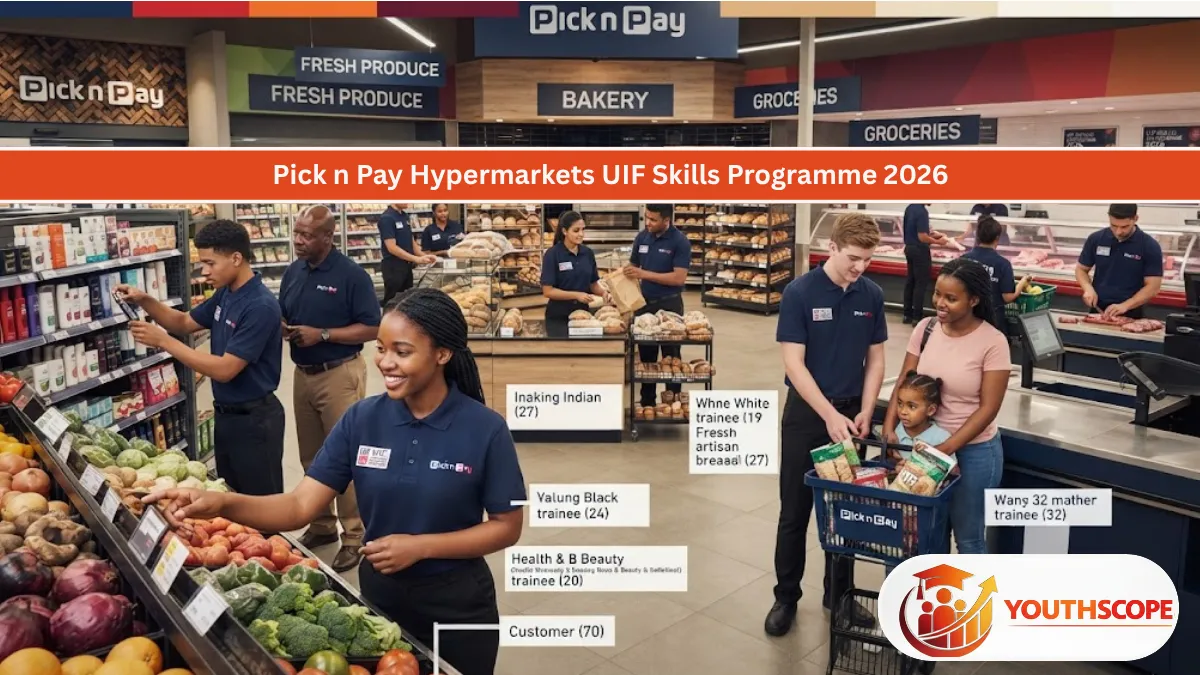 Young South Africans participating in the Pick n Pay Hypermarkets UIF Skills Programme 2026.