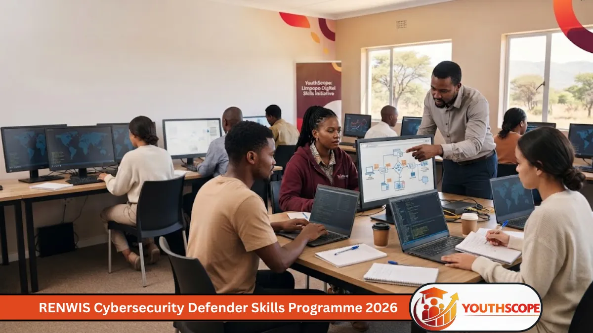 Young South African learners training in cybersecurity at a Limpopo skills programme