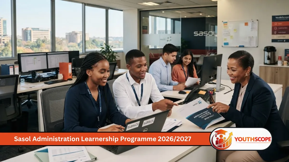 Sasol Administration Learnership 2026/2027 for Grade 12 youth in Sandton