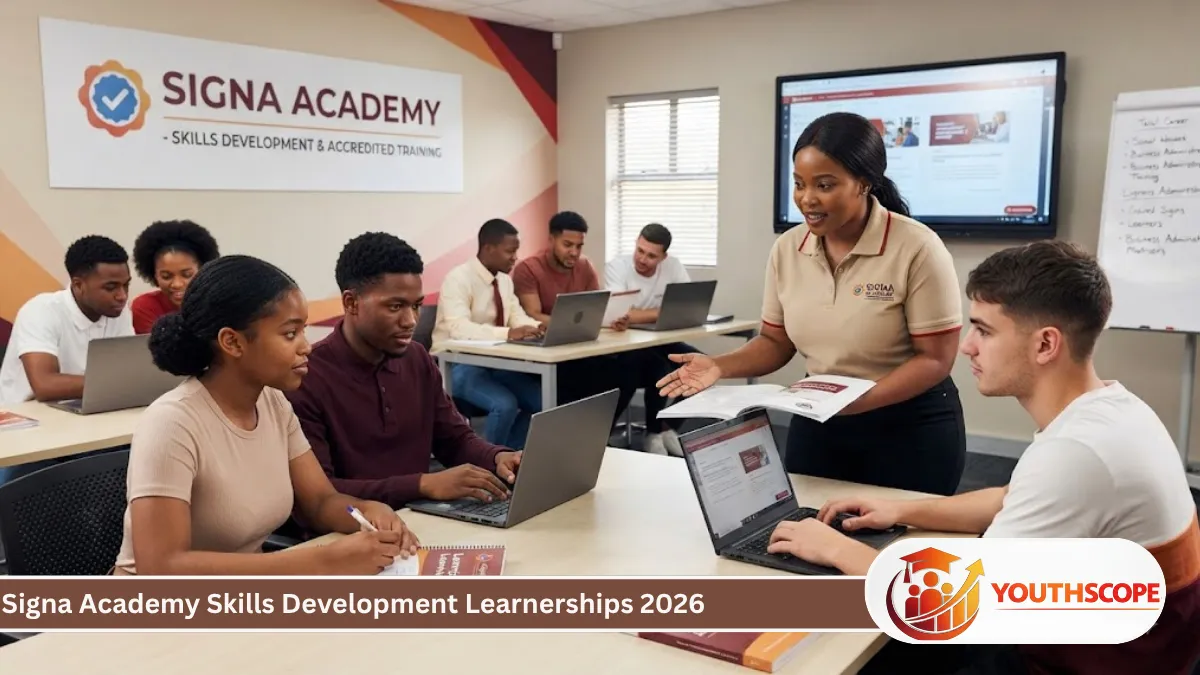Young South African learners attending Signa Academy skills development training