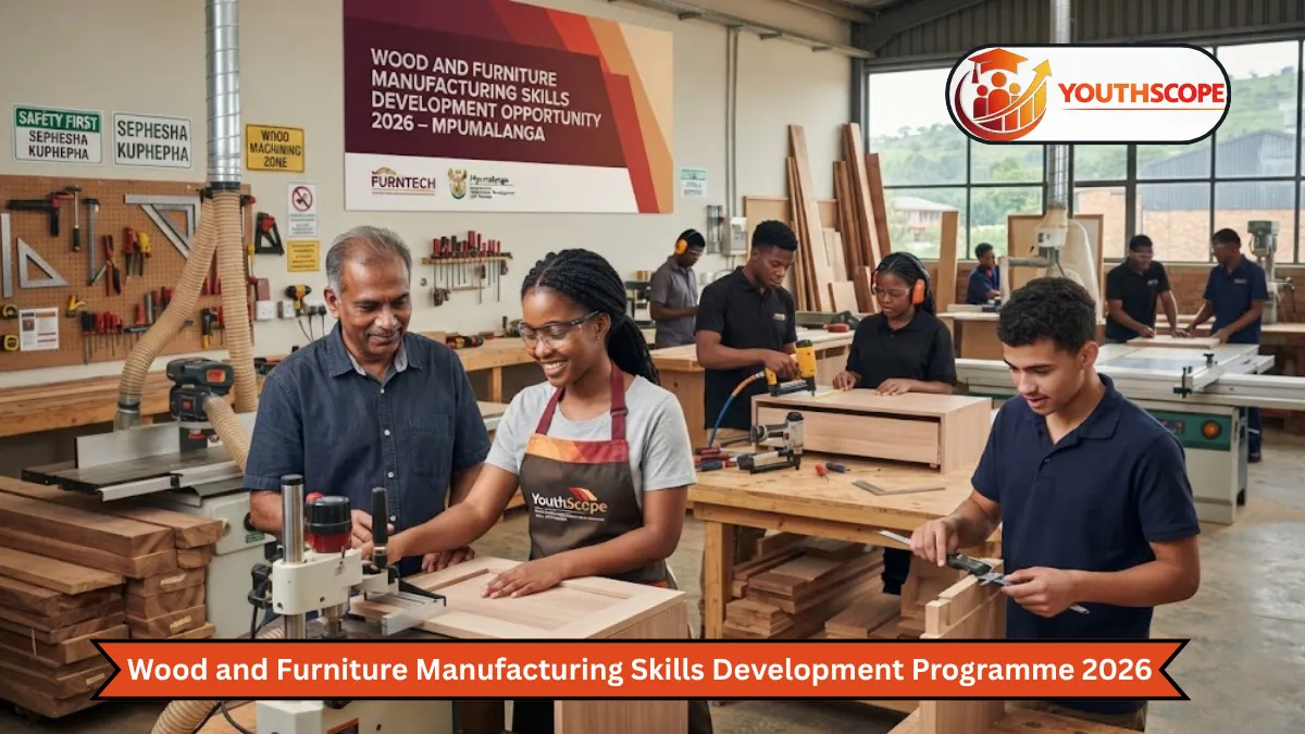 Wood and furniture manufacturing training opportunity for young people in Mpumalanga