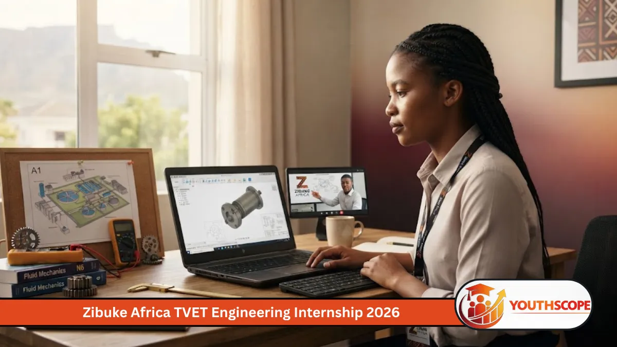 South African TVET engineering graduate gaining practical workplace experience through a remote internship.