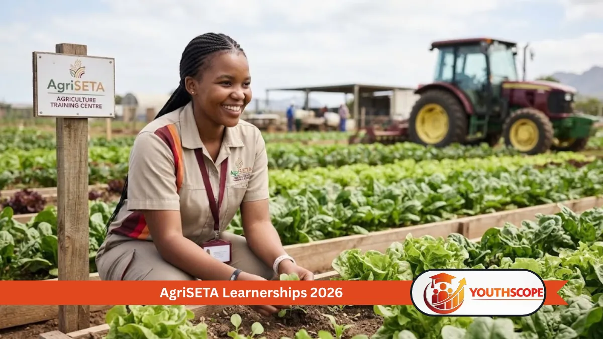 Young South African learner gaining practical experience in an agricultural environment