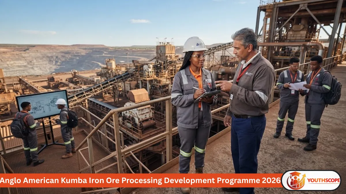 Young South African trainees in a mining processing environment for the Kumba Iron Ore Processing Development Programme 2026.