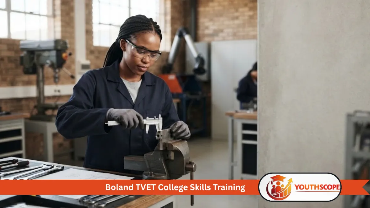 Young South African learner receiving practical vocational training in a workshop