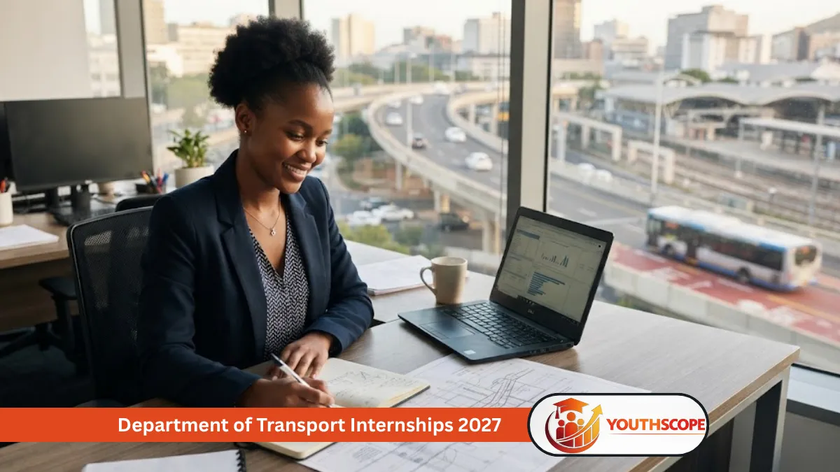 South African graduate working on transport planning for Department of Transport internships 2027
