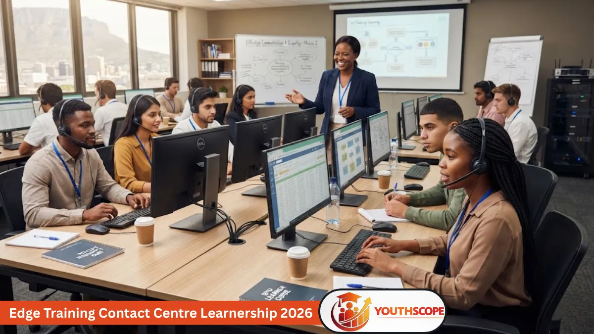 South African learners taking part in contact centre and customer service training