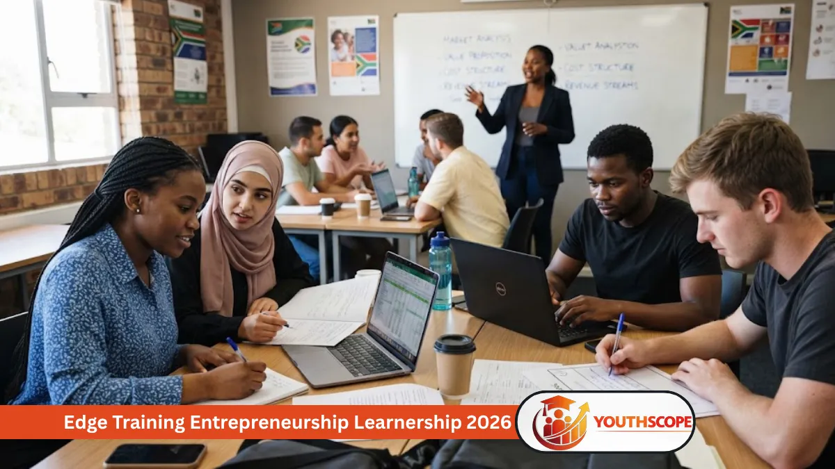 South African learners participating in an entrepreneurship and new venture creation training session