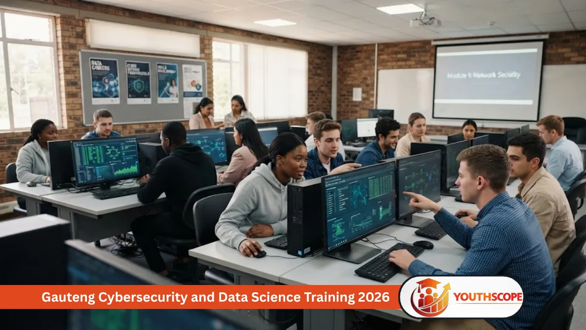 Young South African learners studying cybersecurity and data science online