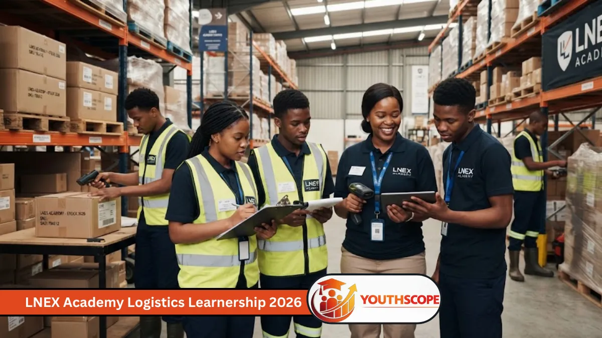 LNEX Academy Logistics Learnership 2026 participants during practical warehouse training in South Africa