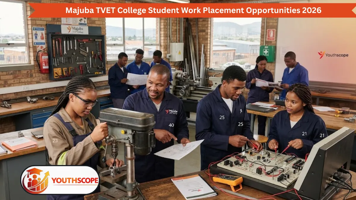 Young South African TVET students gaining practical workplace experience