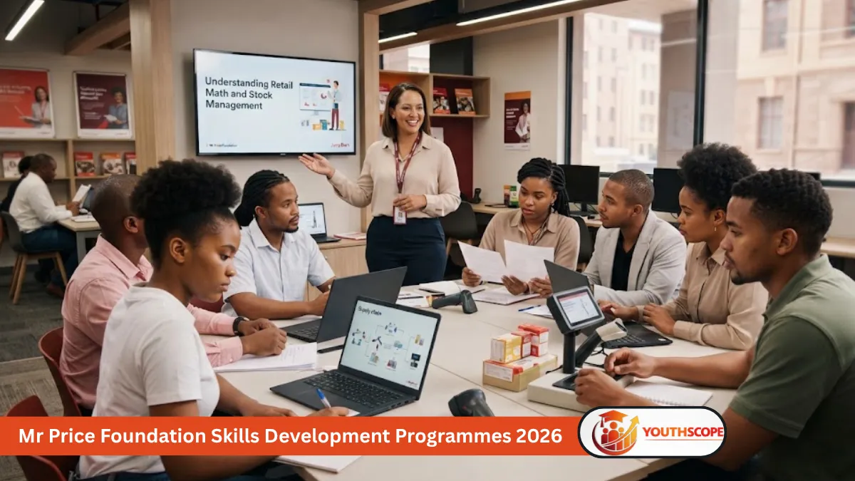 Young South African youth participating in a skills development and workplace training programme
