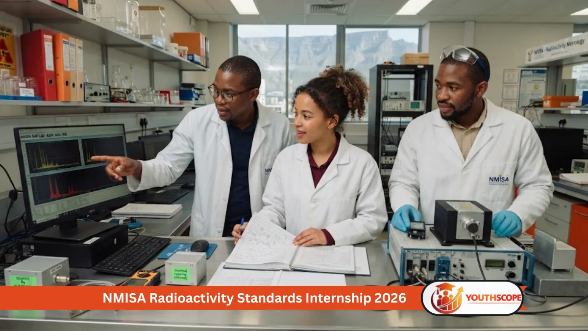 Young South African science graduates working in a radioactivity standards laboratory for an NMISA internship feature
