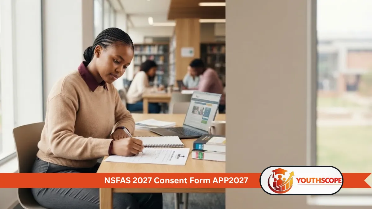 South African student completing the NSFAS 2027 consent form