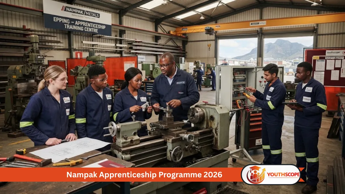 Nampak Electrical and Fitter & Turner apprentices training at a South African engineering facility