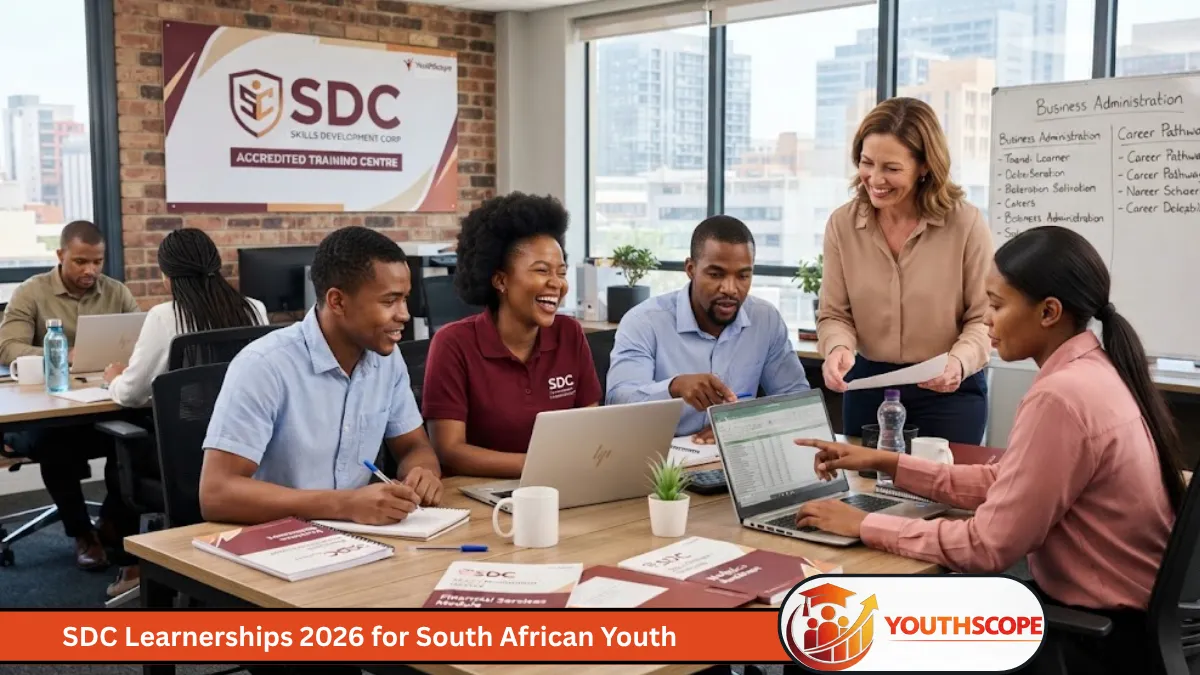 Young South Africans attending an SDC skills development learnership