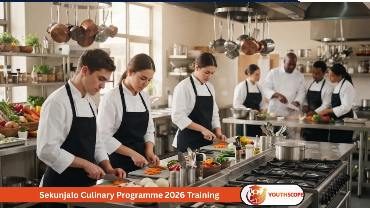 South African youth taking part in practical culinary training