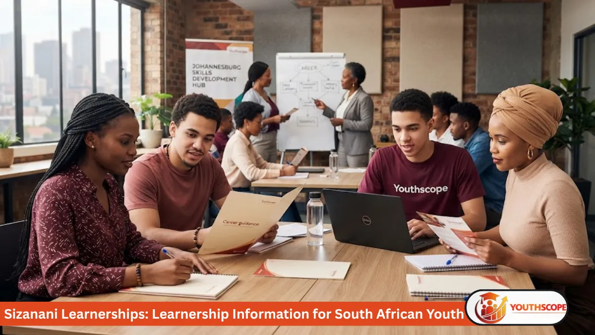 Young South African adults attending a career and learnership information session