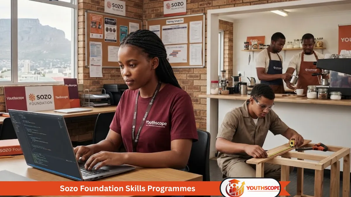 Young South African learners participating in Sozo Foundation skills training