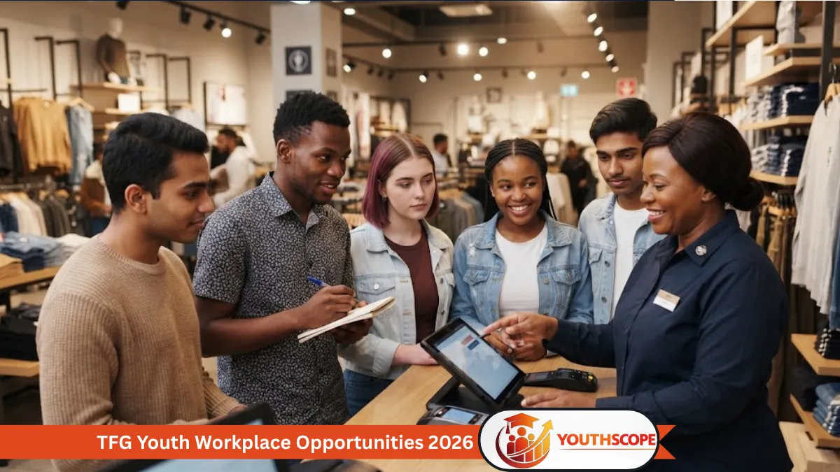 Young South African workers participating in a TFG youth workplace training opportunity