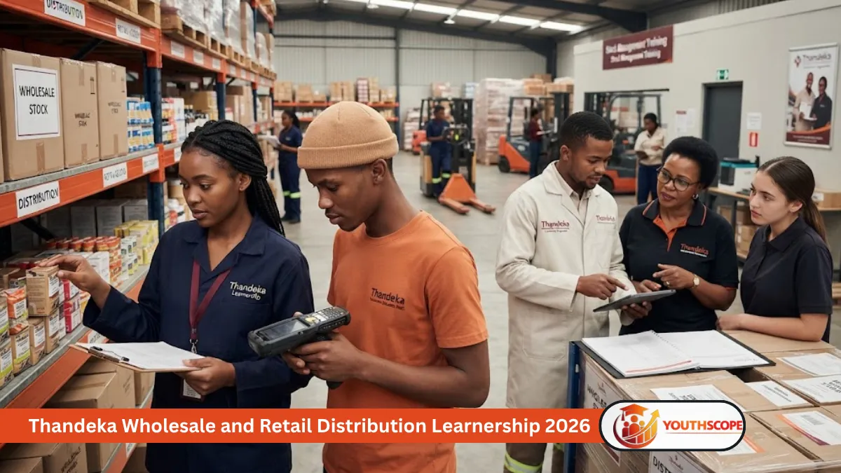 Thandeka Wholesale and Retail Distribution learnership trainees developing workplace skills in a South African distribution environment