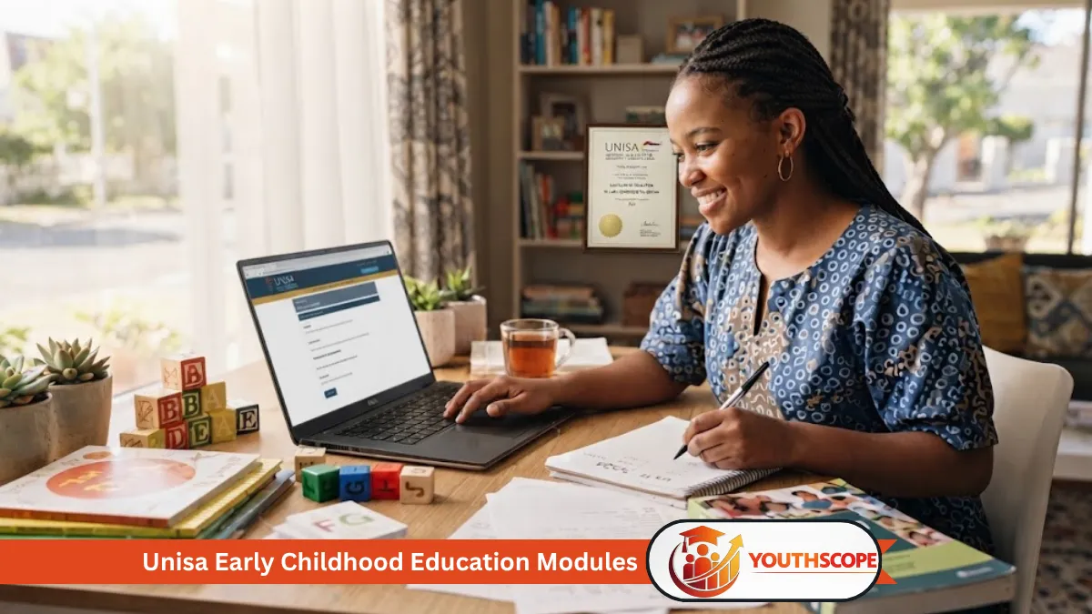 Student studying Early Childhood Education and ECD modules online