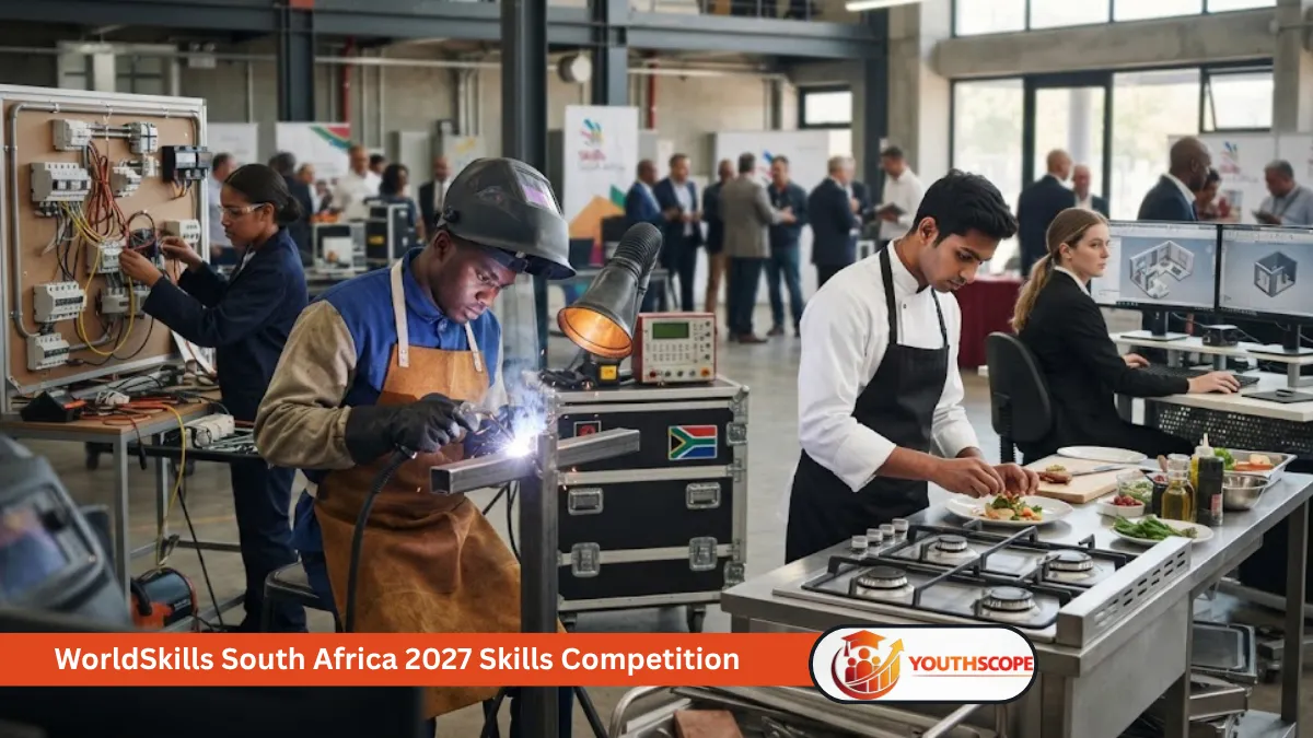 South African young people demonstrating practical skills at a vocational competition